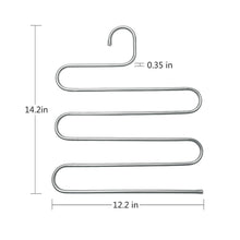 Great multi purpose pants hangers ceispob s type 5 layers stainless steel clothes hangers storage pant rack closet space saver for trousers jeans towels scarf tie 4 pack