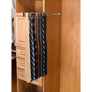 Shop for rev a shelf trc 12sn 12 in satin nickel pull out side mount tie rack