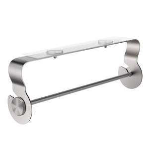 ODesign Adhesive Paper Towel Holder Under Cabinet for Kitchen Bathroom Brushed SUS 304 Stainless Steel - No Drilling