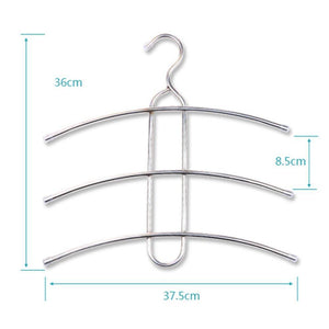 Budget liangjun stainless steel coats hangers pants skirts multifunctional drying rack 37 5x36cm size quantity 12