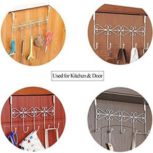 Products rbenxia over the door 5 hanger rack decorative metal hanger holder for home office use white