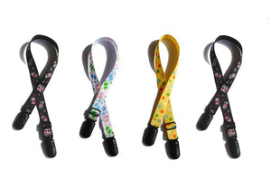 4PCS Adjustable Napkin Clip Lanyard Neck Strap Bibs Clip Infant Saliva Clamp Pinafore Fixation Clip for Elderly/Adult/Baby (Color Random)