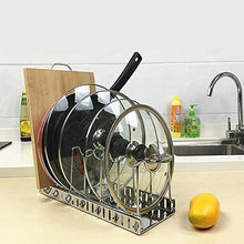 On amazon adjustable rack pot lid pan shelf dish drainer shelves multifunctional organizers for the kitchen large with 7 holders