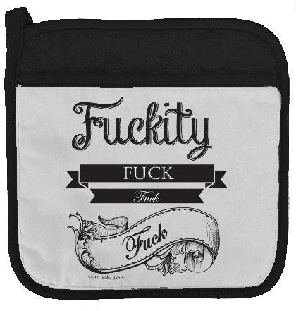 Twisted Wares Pot Holder - F'CKITY F'CK F'CK F'CK - Funny Oven Mitt - Large Hot Pad 9