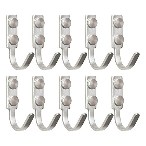 eForwish Stainless Steel Wall Hooks - Coat Hooks Hat Hooks Single Hooks Bath Towel Hooks Heavy Duty Hooks Hooks Wall Mounted (Pack of 10)