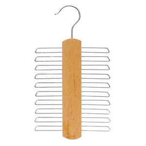 Order now wooden 20 bar tie rack hanger scarf belt accessory organiser