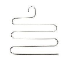 Latest 5 layers stainless steel s type storage space saver storage rack trousers hanger