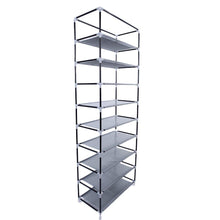Great civilys 10 tier shoe tower rack with cover 27 pair space saving closet shoe storage boot organizer cabinet us stock black