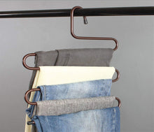 Discover durable pants hangers clothes organizer space saver storage rack for hanging jean trouser tie scarf belt jewelry clothing accessories brown pack 2
