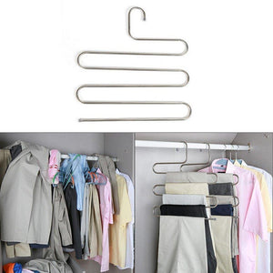 Results eleling 5 layers pants clothes rack s shape multi purpose hangers for trousers tie organizer storage hanger
