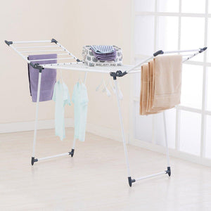 Home yubelles gullwing multipurpose clothes drying rack dark grey rustproof collapsible stable durable laundry rack