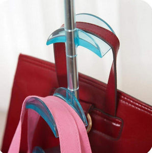 Save louise maelys rotating handbag hanger rack closet organizer for bag ties belt scarf 4 hooks clear