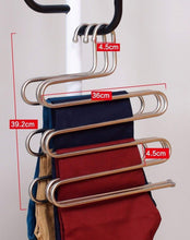 Order now eco life sturdy s type multi purpose stainless steel magic pants hangers closet hangers space saver storage rack for hanging jeans scarf tie family economical storage 1 pce
