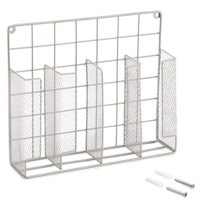 Shop here ezoware silver finish wall door mount kitchen wrap organizer silver rack for food storage bags aluminum foil wax paper sandwich bags plastic wrap