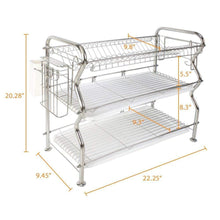 Featured nex ht kc815s m 3 tier stainless steel dish drainer rack 22 2 l x 9 4 w x 20 3 h