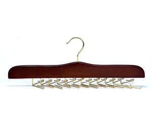 The best amber home gugertree wooden tie and belt racks tie hangers holds 24 ties cherry color golden hook