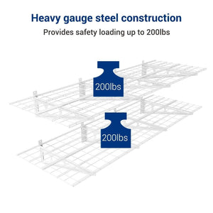 Storage organizer fleximounts 2 x 6 white 2 pack 2x6ft 24 inch by 72 inch wall shelf garage storage rack 24 x 72
