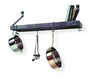 Storage enclume premier deep bookshelf wall pot rack hammered steel