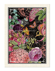 Michel Design Works Botanical Garden Cotton Kitchen Towel, Black/Pink