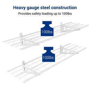 Shop here fleximounts 1 x 4 white 2 pack 1x4ft 12 inch by 48 inch wall shelf garage storage rack 12 x 48