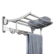 The best candora 24in wall mounted shelf towel rack stainless steel specular finish towel shelf towel holder with 8 hooks