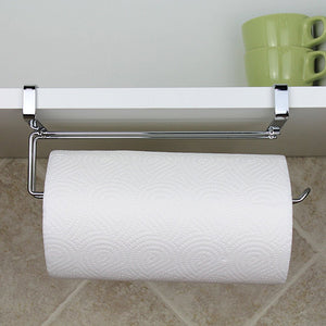 Stainless Steel Paper Towel Holder Hanger Under Cabinet Door Shelf Tissue Roll Paper Towel Rack Dispenser Storage Organizer Without Drilling