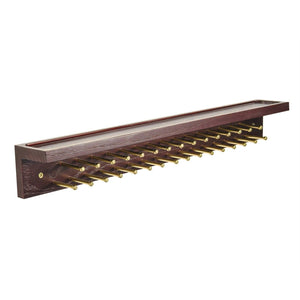 Cheap erik aleksi interiors solid mahogany tie and belt rack with top shelf for accessories