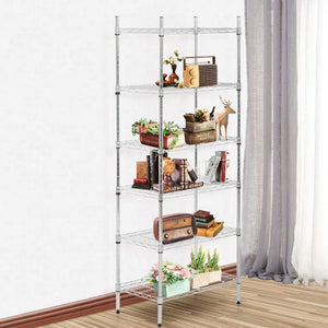 Top rated nsf wire shelf organizer 6 wire shelving unit metal storage shelves utility commercial grade heavy duty height adjustable leveling feet steel layer shelf rack 1500 lbs capacity 14x24x60 chrome