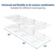 Storage fleximounts 2 x 6 white 2 pack 2x6ft 24 inch by 72 inch wall shelf garage storage rack 24 x 72