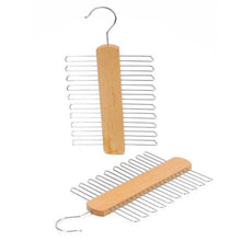 Online shopping wooden 20 bar tie rack hanger scarf belt accessory organiser