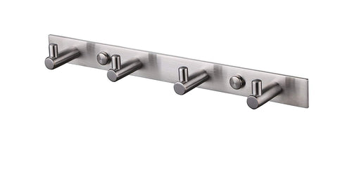 T&U Stainless Steel 4-Peg wall mounted coat hat racks, Bath towel 4-hook, Brushed finish