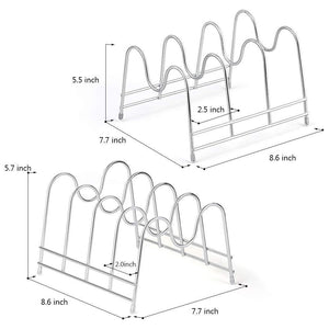 Buy nex 2 pack kitchen cabinet pan and pot lid organizer rack holder