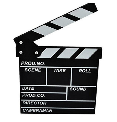 Wendin Wooden Clapboard Director Film Movie Cut Action Scene Slateboard Clapper Board Slate Black