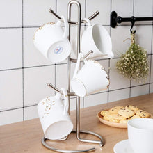 Best 6 cup mug tree holder cups drainer metal mugs drying rack tea cup organizer hanger 39 17 17cm