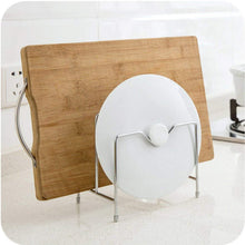 Storage stainless steel pot rack kitchen chopping board lid pot pan storage shelf drain tableware shelves cooking tools holder