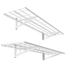 Select nice fleximounts 1 x 4 white 2 pack 1x4ft 12 inch by 48 inch wall shelf garage storage rack 12 x 48