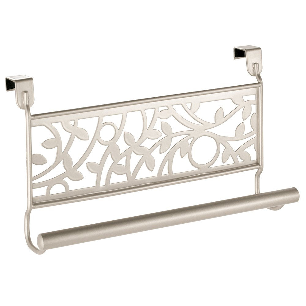 InterDesign Vine Over-the-Cabinet Kitchen Dish Towel Bar Holder - Satin