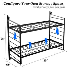Heavy duty sparkworks 2 tiered wall mounted pot rack