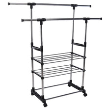 Shop for vipeco double garment rack clothes adjustable portable hanging rail by home discou