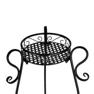 Budget dazone demountable metal 2 tiers plant rack indoor floor model plant stand black