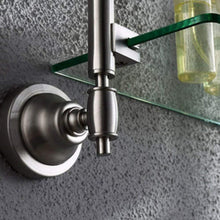 Get deed wall hanging mount rack toilet shelf stainless steel bathroom shelf shelf bathroom glass shelf cosmetics double storage rack 43 6cm