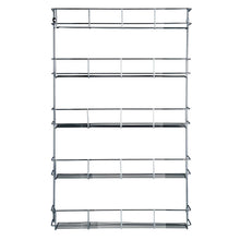 Try vonshef 5 tier spice rack chrome plated easy fix for herbs and spices suitable for wall mount or inside cupboard