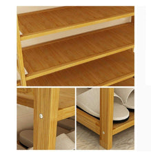 Discover dulplay bamboo shoe rack 100 solid wood function assemble entryway shelf stand shelves stackable entryway bedroom 3 10 tier 6 40 shoes b 79x25x155cm31x10x61inch