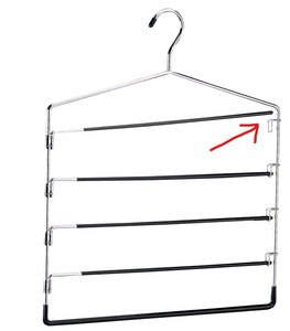 Buy now organize it all 5 tier swinging arm pant rack stainless steel