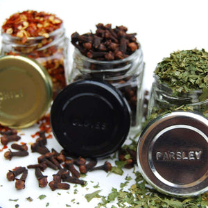 Organize with gneiss spice everything spice kit 24 magnetic jars filled with standard organic spices hanging magnetic spice rack large jars silver lids
