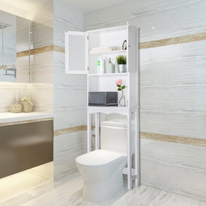 Kinbor 3 Shelf Over The Toilet Bathroom Space Saver, Cottage Collection Bathroom Spacesaver, White