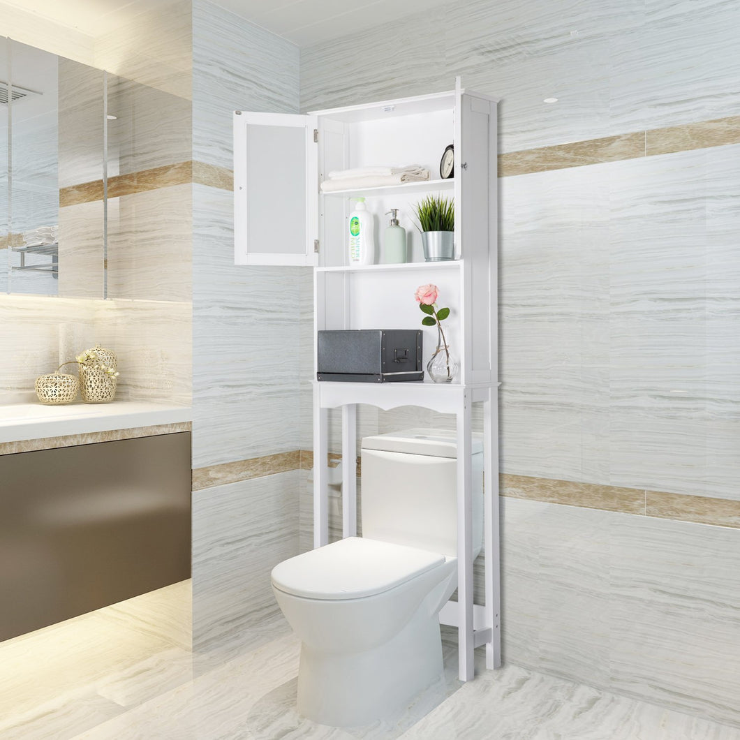 Kinbor 3 Shelf Over The Toilet Bathroom Space Saver, Cottage Collection Bathroom Spacesaver, White
