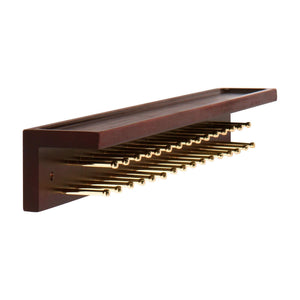 Discover the best erik aleksi interiors solid mahogany tie and belt rack with top shelf for accessories