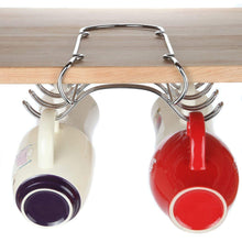 Save trenton gifts space saver sturdy steel undershelf mug holder cup rack holds up to 10 mugs