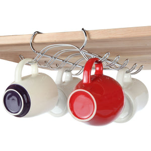 Shop trenton gifts space saver sturdy steel undershelf mug holder cup rack holds up to 10 mugs